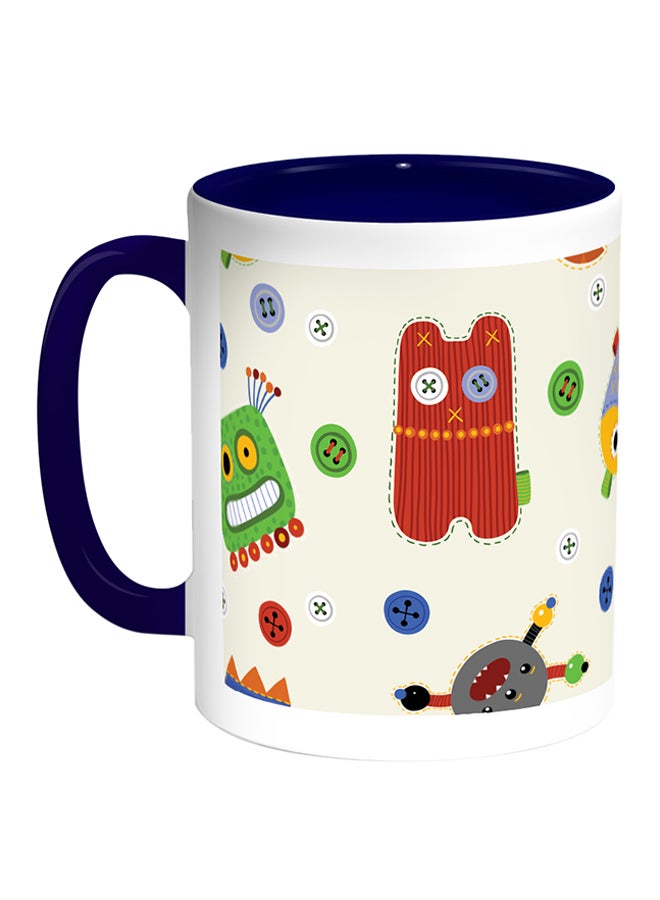 Decalac Sewing Kit Printed Coffee Mug White/Blue