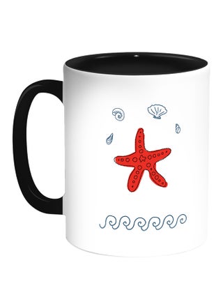 Sea Star Printed Coffee Mug White/Black - v1533549269/N16198587A_1
