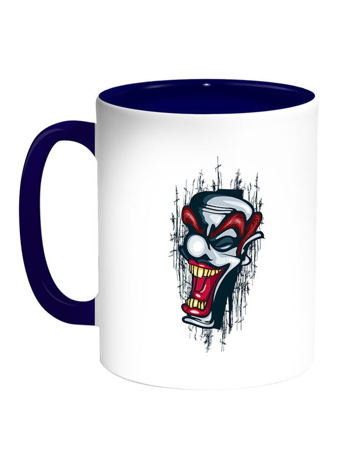 Decalac Cartoons Printed Coffee Mug White/Blue