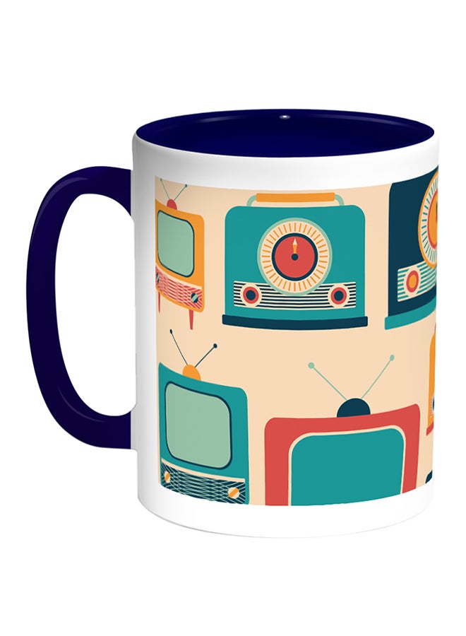 Decalac Classic Appliances Printed Coffee Mug White/Blue