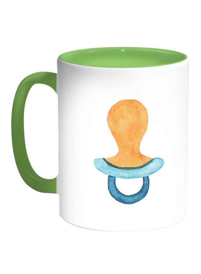 ديكالاك كوب قهوة بطبعة لهاية أطفال أبيض/أخضر