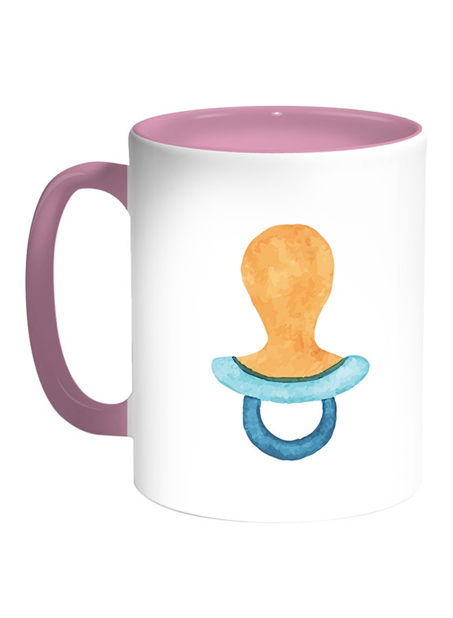 ديكالاك كوب قهوة بطبعة لهاية أطفال أبيض/ وردي