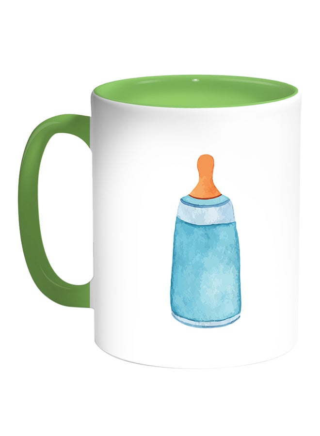 ديكالاك كوب قهوة بطبعة لهاية أطفال أبيض/أخضر