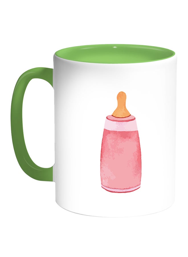 ديكالاك كوب قهوة بطبعة لهاية أطفال أبيض/أخضر