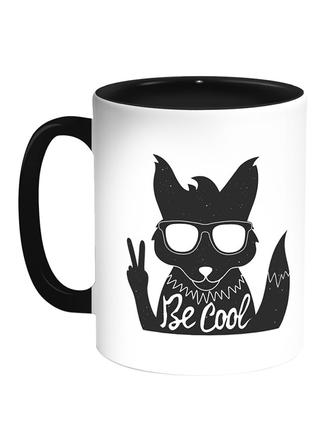 Decalac Be Cool Printed Coffee Mug White/Black