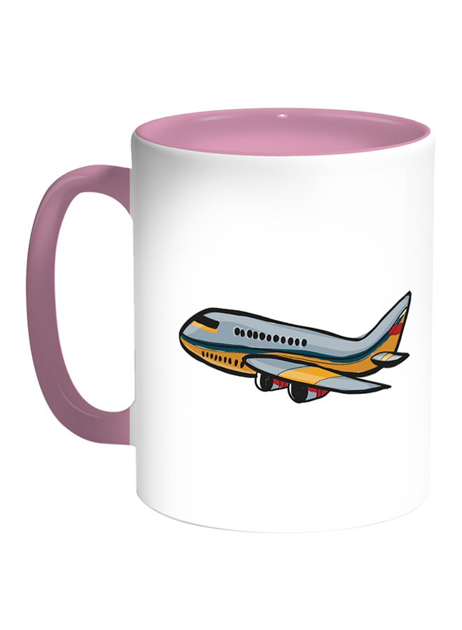 Plane Printed Coffee Mug White/Pink - v1533549337/N16198762A_1