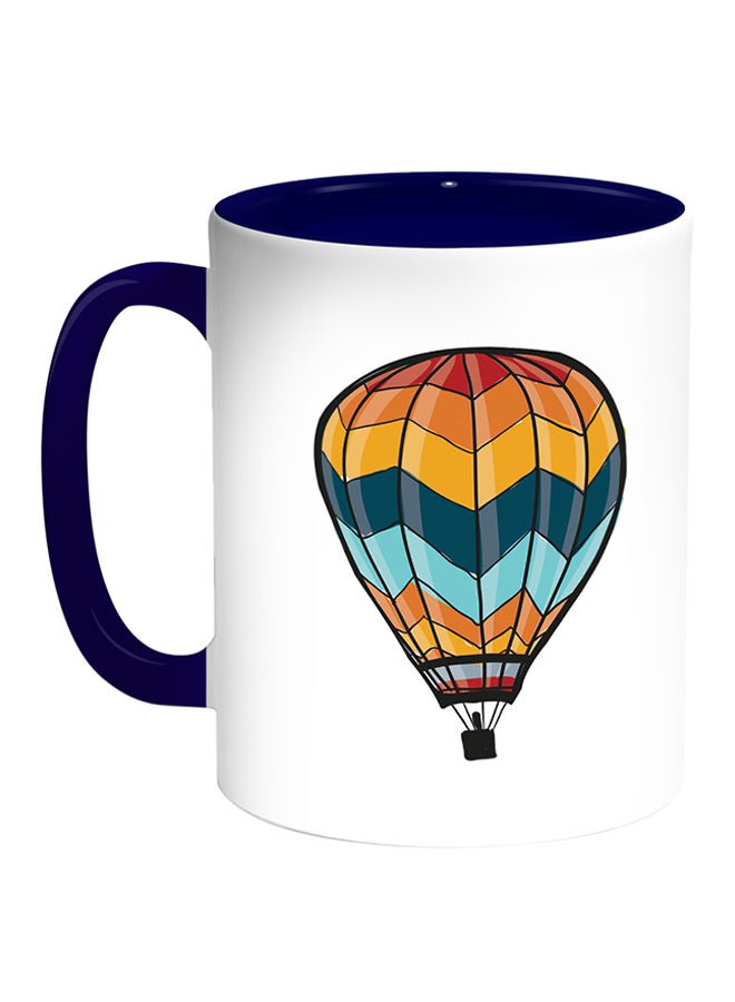 Airship Printed Coffee Mug White/Blue