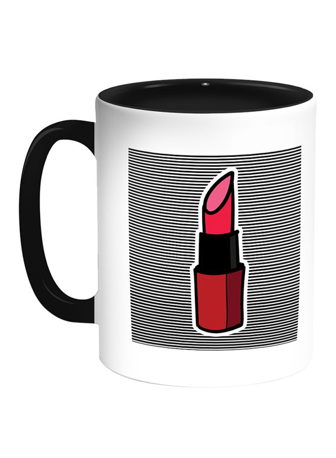 Decalac Red Lips - Rouge Printed Coffee Mug White/Black