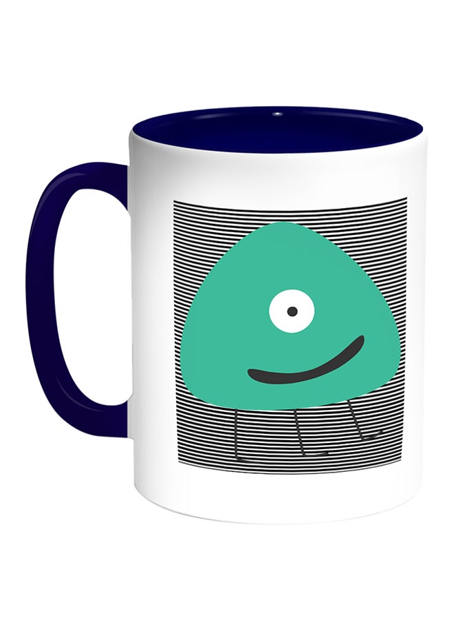 Cartoons - Space Object Printed Coffee Mug White/Blue