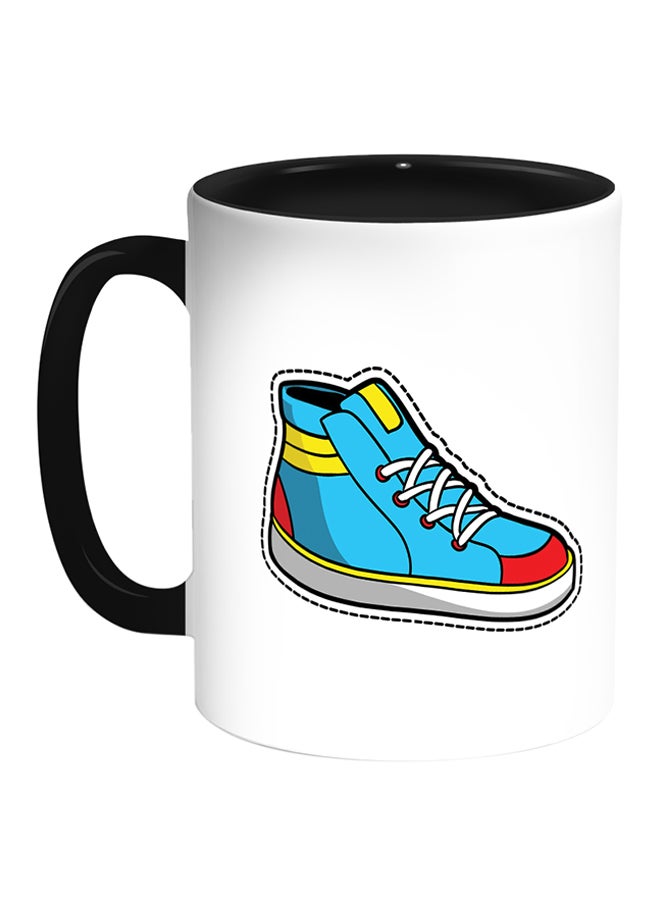 Decalac Colorful Shoes Printed Coffee Mug White/Black