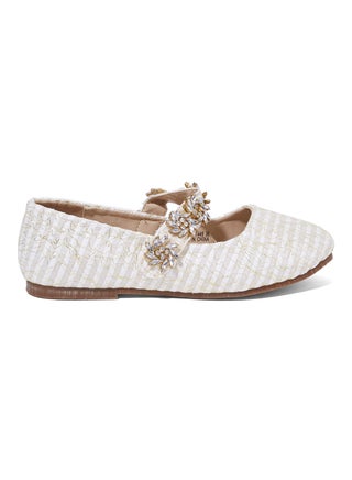 Striped Pattern Ballerinas White/Beige - v1533550708/N16125165A_1