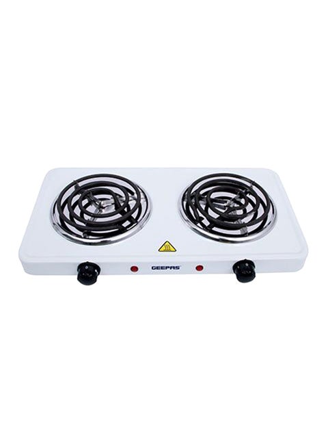 موقد سطحي كهربائي مزدوج بقوة 2000 واط 2000 W GHP7576N أبيض/ أسود