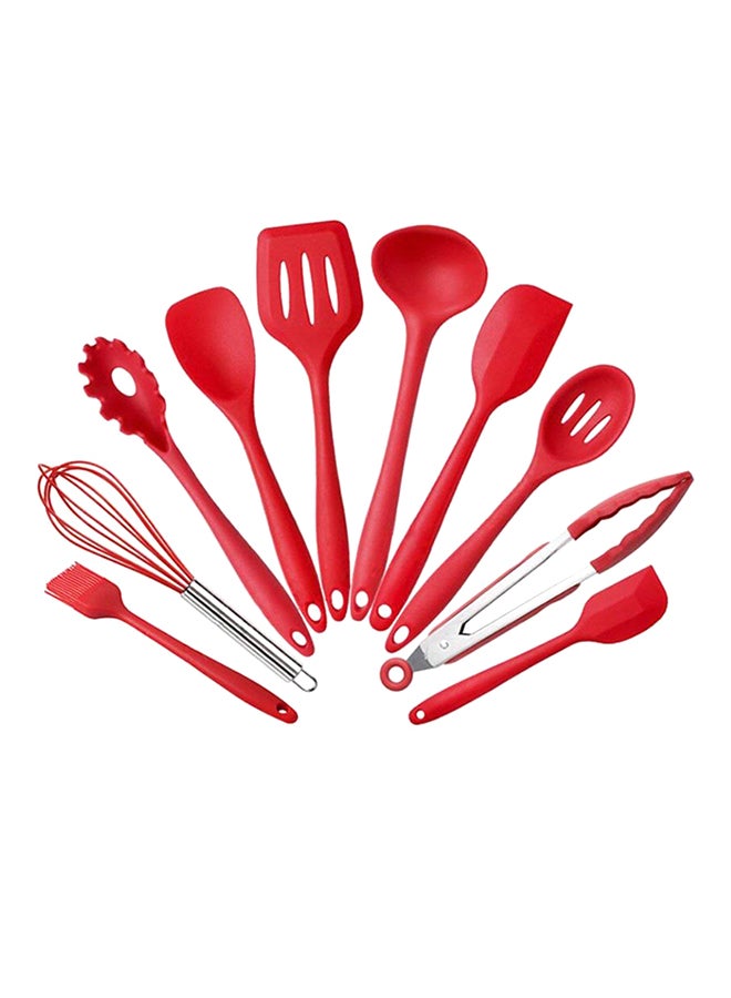 10-Piece Kitchenware Set Red 