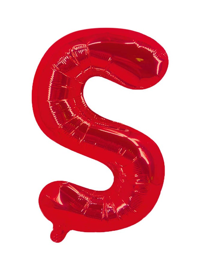 بارتي تايم بالون من القصدير على شكل حرف S 16بوصة