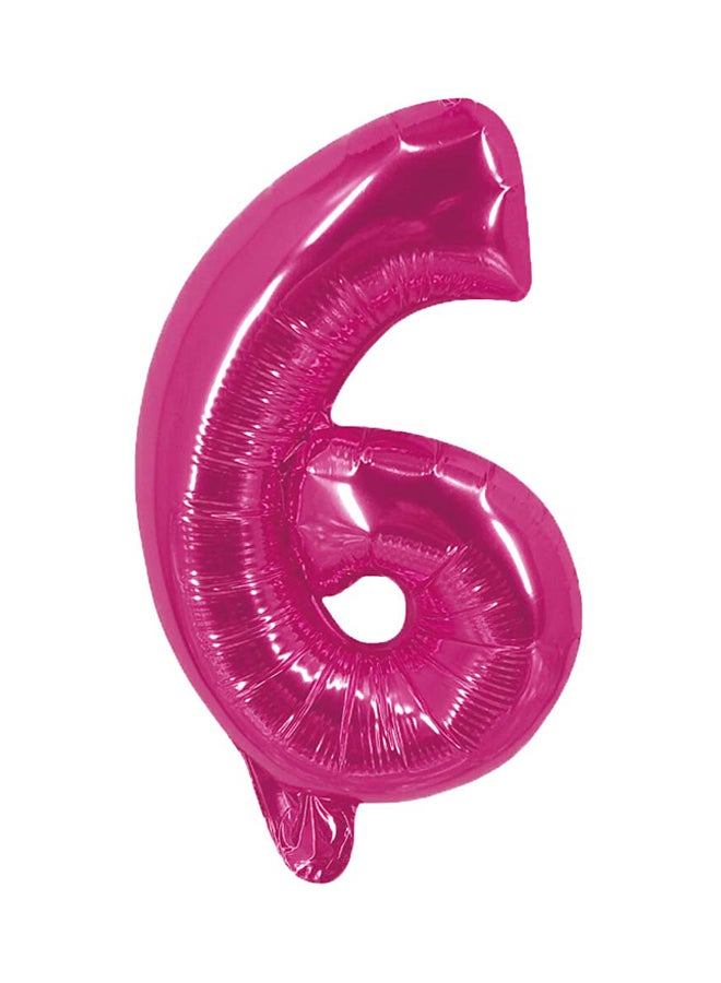 بارتي تايم بالون من القصدير على شكل رقم 6 16بوصة