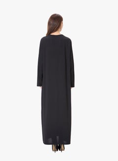 Generic Long Sleeve Abaya Black  - Image 2