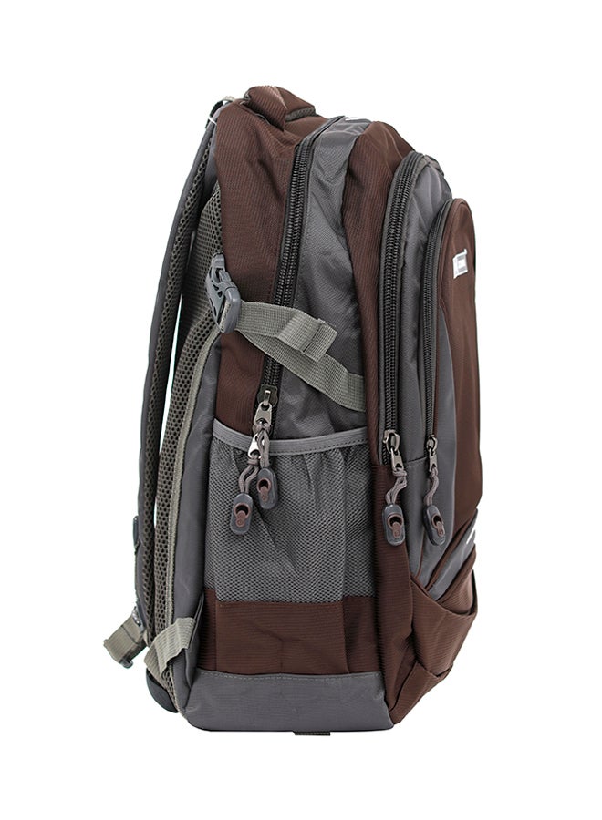 بارا جون حقيبة ظهر مدرسية من البوليستر بني فاتح/رمادي - Image 3