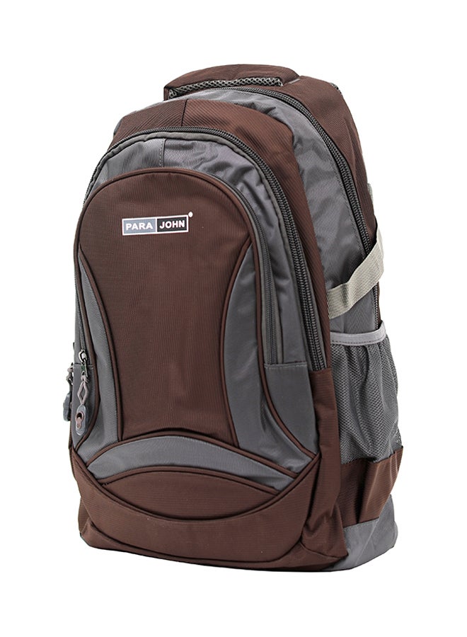 بارا جون حقيبة ظهر مدرسية من البوليستر بني فاتح/رمادي - Image 4