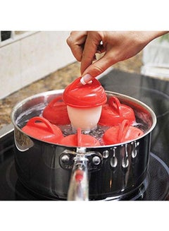 Liying 6-Piece Egg Cooker Set White/Red 3x3x6centimeter  - Image 2