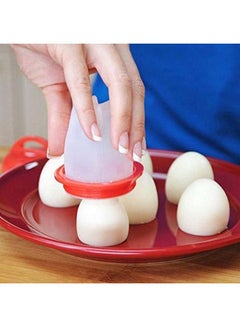 Liying 6-Piece Egg Cooker Set White/Red 3x3x6centimeter  - Image 4