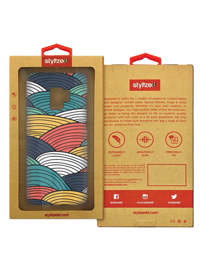 ستايلايزد غطاء محكم رفيع بمظهر غير لامع لهاتف سامسونج جالاكسي S9 ألوان منسوجة - Image 2