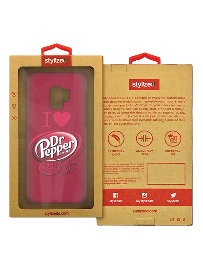 Stylizedd Slim Snap Matte Finish Case Cover For Samsung Galaxy S9 I Love Dr Pepper - Image 2
