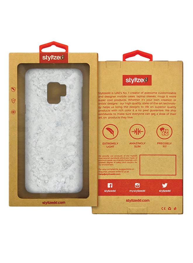 Stylizedd Slim Snap Matte Finish Case Cover For Samsung Galaxy S9 Marble Texture Black - Image 2