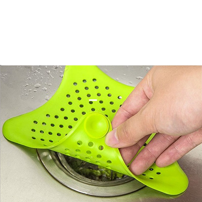 Starfish Silicone Floor Drainer Green 15.5x11cm - v1533641589/N15766618A_3