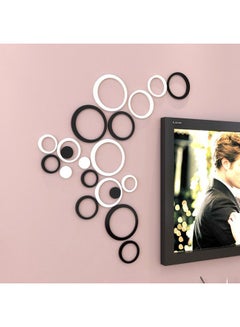 Stylish Living Room 3D Wall Sticker White/Black