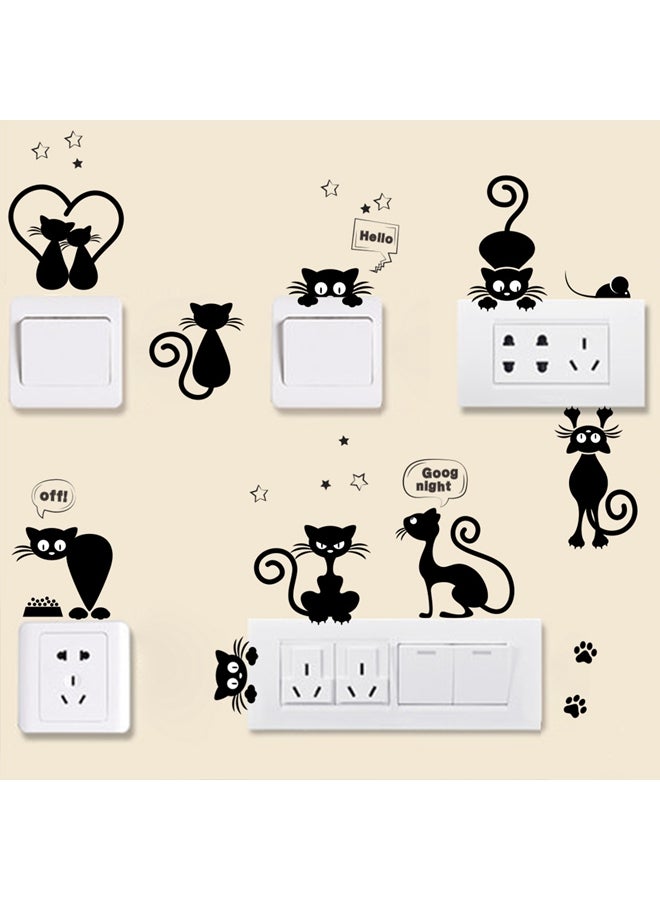 DIY Cat Switch Sticker Black 25x70centimeter - Image 5