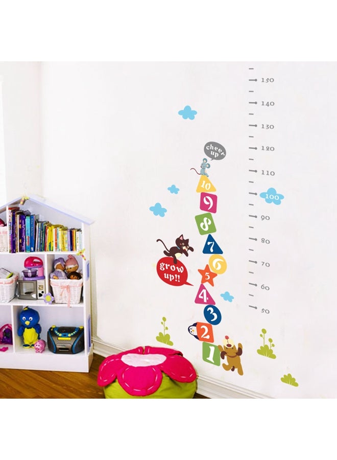 Grow Up Children Height Growth Chart Measure Wall Sticker Multicolour 50x70cm - Image 2