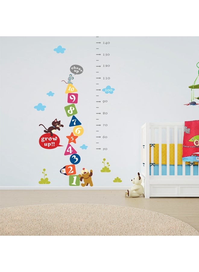 Grow Up Children Height Growth Chart Measure Wall Sticker Multicolour 50x70cm - Image 3