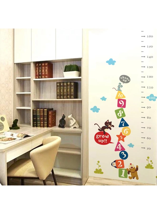Grow Up Children Height Growth Chart Measure Wall Sticker Multicolour 50x70cm - Image 4