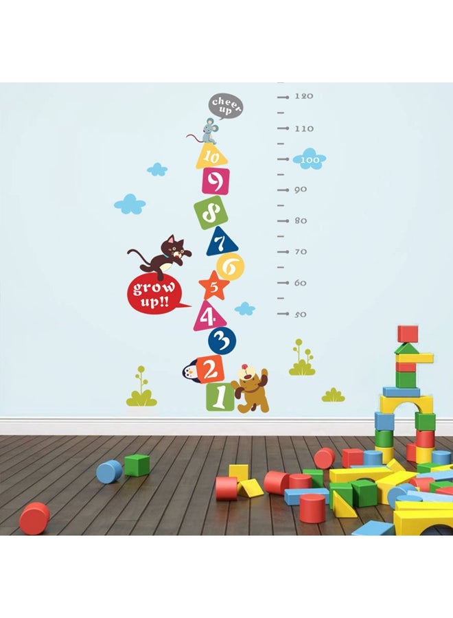 Grow Up Children Height Growth Chart Measure Wall Sticker Multicolour 50x70cm - Image 5