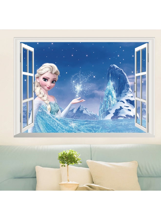 ملصق جداري بتصميم فيلم Frozen للزينة أزرق 70x50سم  - Image 2