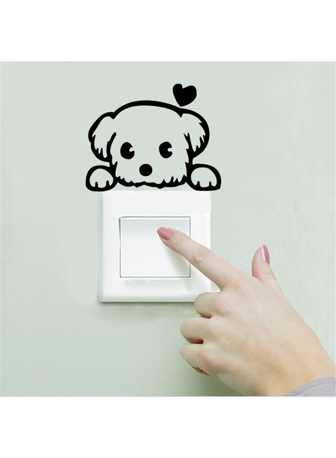 Cute Dog Notebook Sticker Black 10x13cm  - Image 2