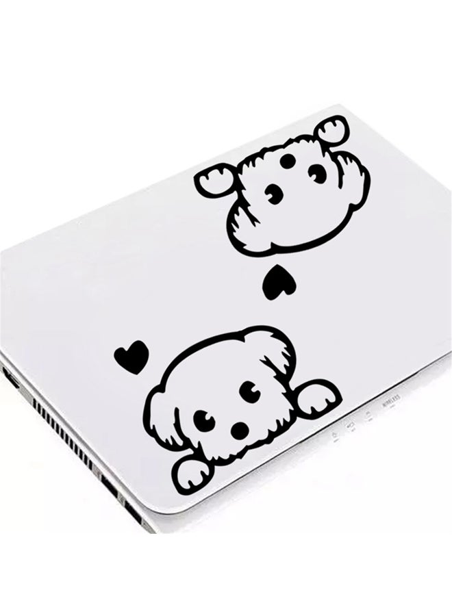 Cute Dog Notebook Sticker Black 10x13cm  - Image 3