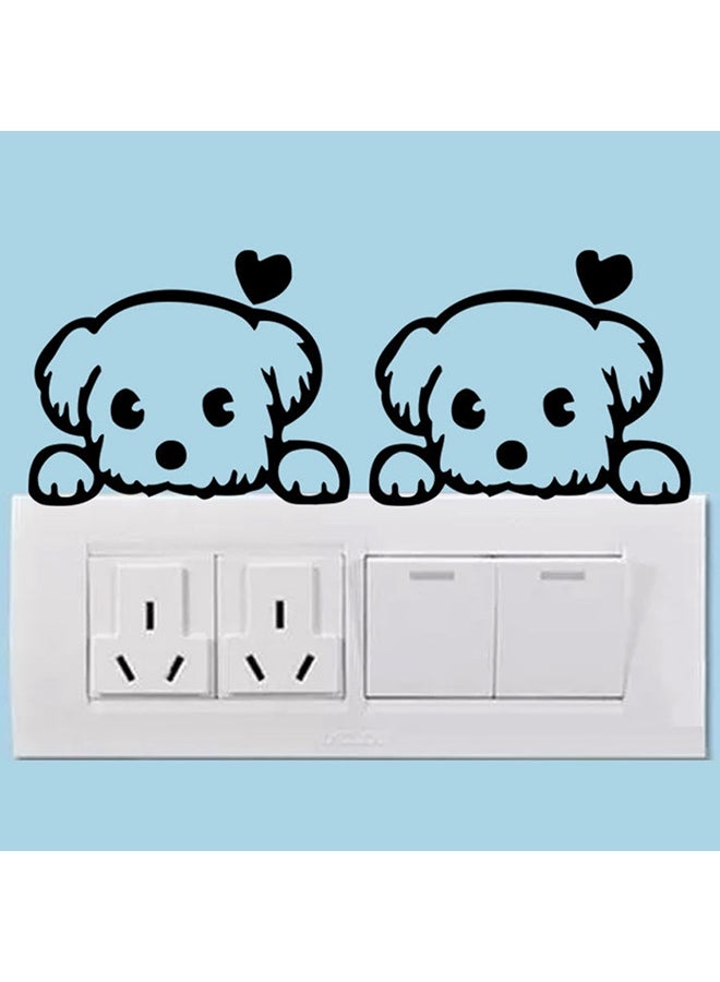 Cute Dog Notebook Sticker Black 10x13cm  - Image 4