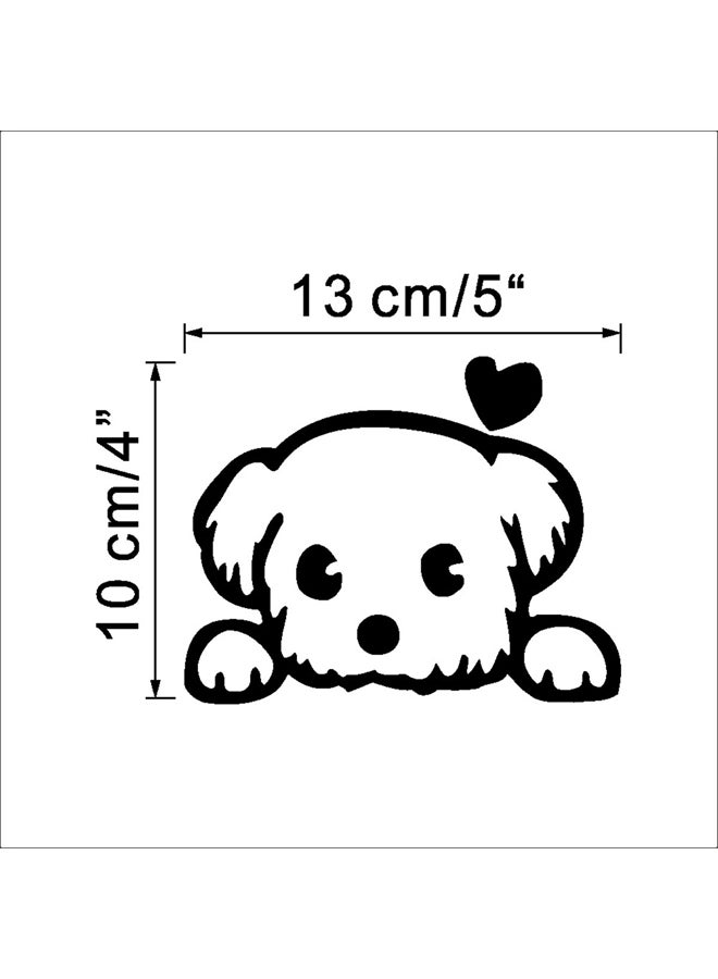 Cute Dog Notebook Sticker Black 10x13cm  - Image 5