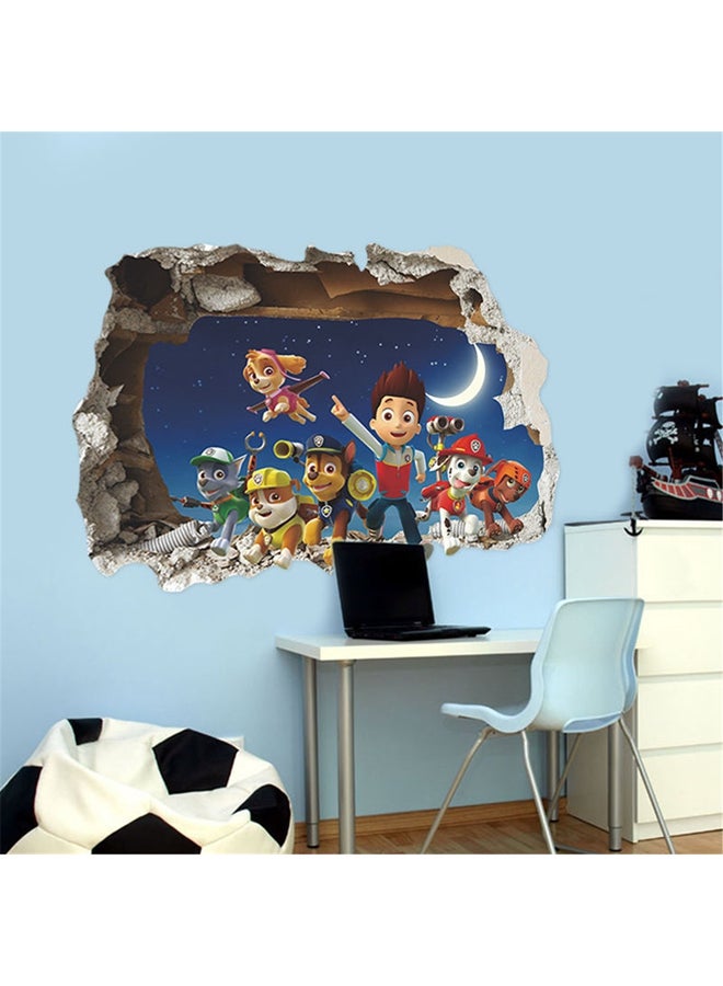 ملصق حائط تصميم شخصية الكلب باو باترول ثلاثي الأبعاد متعدد الألوان 50x70سم - Image 1