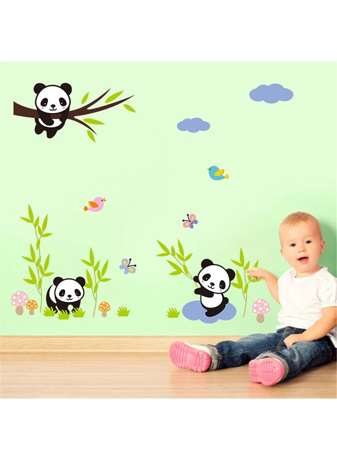 ملصق جداري يمكن أن تثبته بنفسك يحمل رسمة دب الباندا متعدد الألوان 90x30سم - Image 4