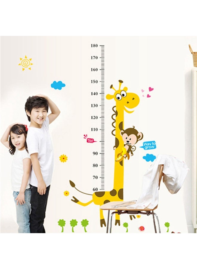ملصق جداري بتصميم مقياس طول على شكل زرافة متعدد الألوان 90x60Ø³Ù†ØªÙŠÙ…ØªØ±  - Image 1