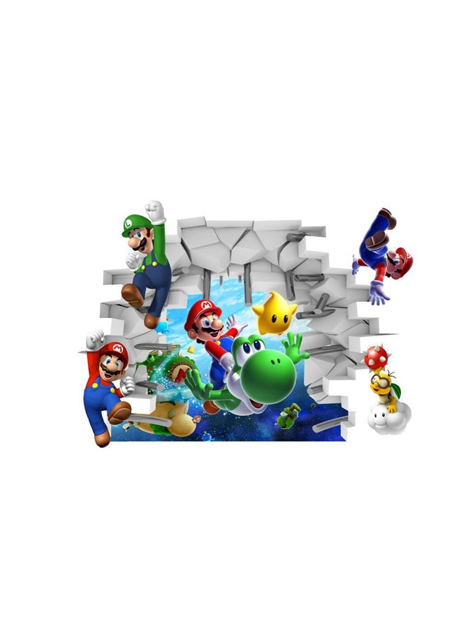 Super Mario Bros Wall Sticker Multicolour 65x48centimeter - Image 4