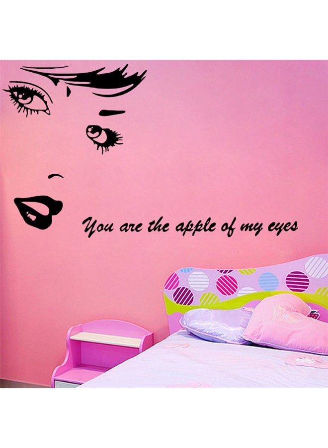 You Are The Apple Of My Eyes Wall Sticker Black 38x42cm - Image 1