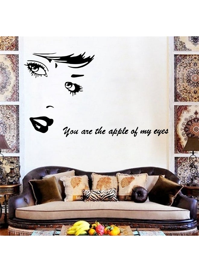 You Are The Apple Of My Eyes Wall Sticker Black 38x42cm - Image 2