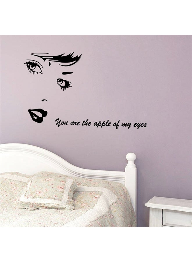 You Are The Apple Of My Eyes Wall Sticker Black 38x42cm - Image 3