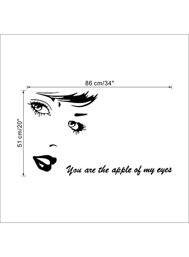 You Are The Apple Of My Eyes Wall Sticker Black 38x42cm - Image 5