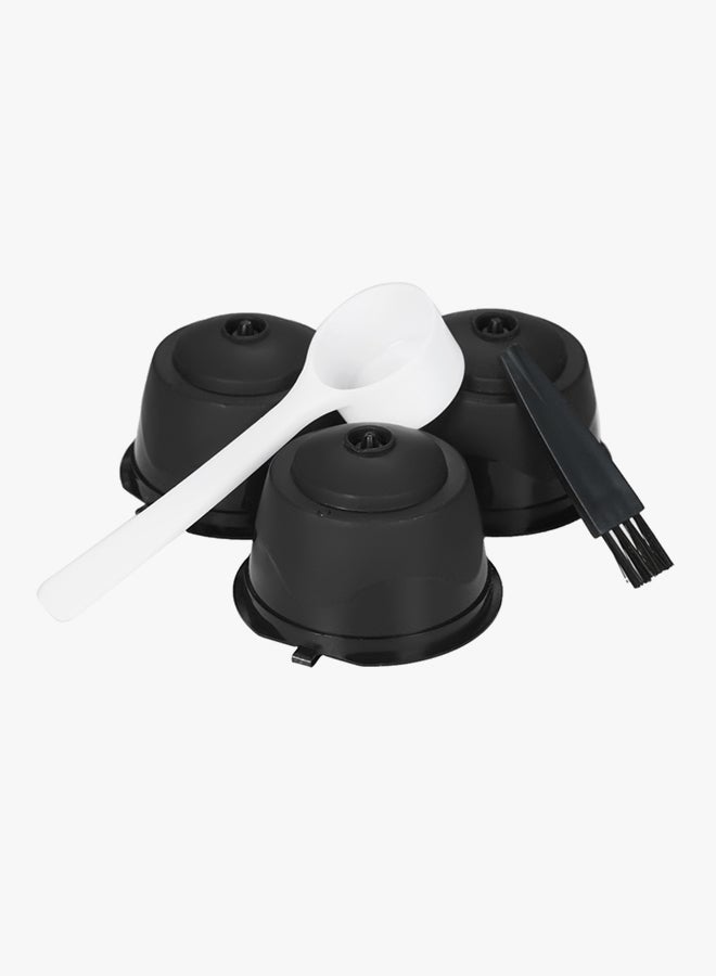 إسونماس طقم كوب مطبخ مع ملعقة وفرشاة من 3 قطع أسود - Image 2