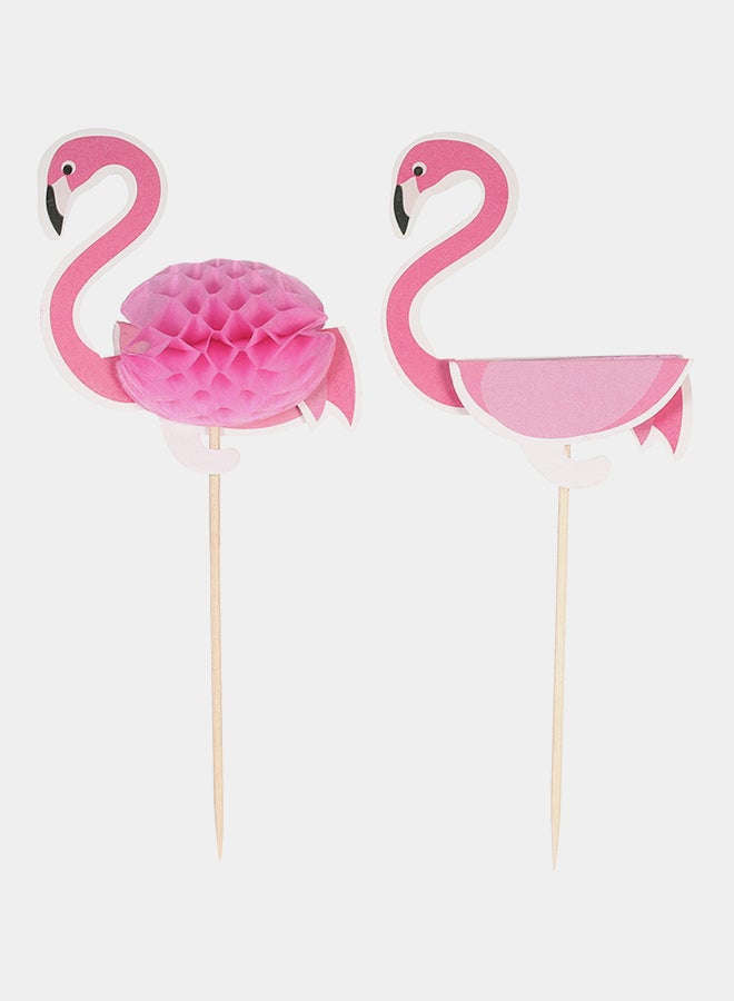 esonmus 50-Piece 3D Flamingo Cake Picks 11.5centimeter - Image 2