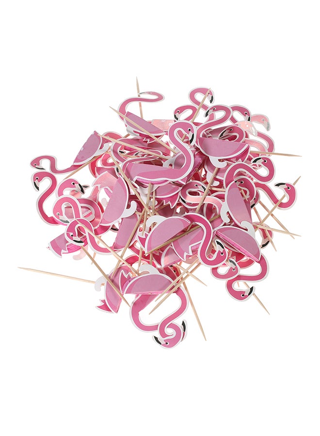 esonmus 50-Piece 3D Flamingo Cake Picks 11.5centimeter - Image 1